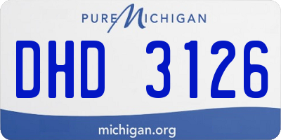 MI license plate DHD3126