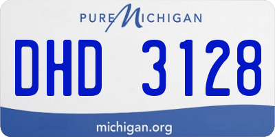 MI license plate DHD3128