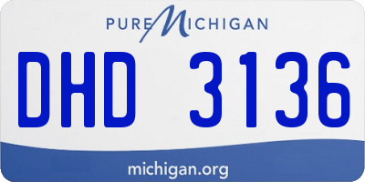 MI license plate DHD3136