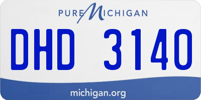 MI license plate DHD3140