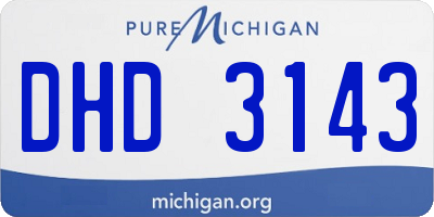 MI license plate DHD3143