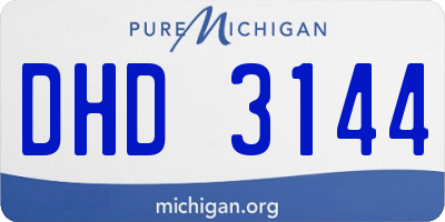 MI license plate DHD3144