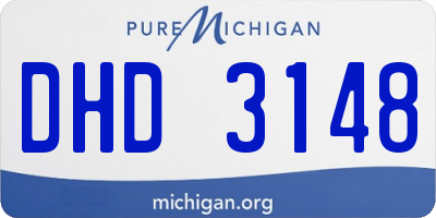 MI license plate DHD3148