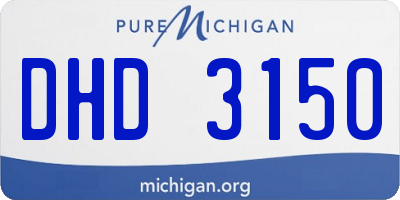 MI license plate DHD3150