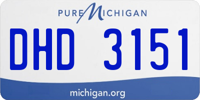 MI license plate DHD3151