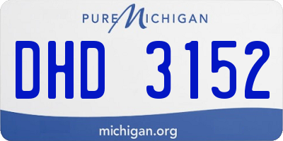 MI license plate DHD3152