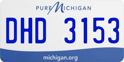 MI license plate DHD3153