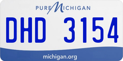 MI license plate DHD3154