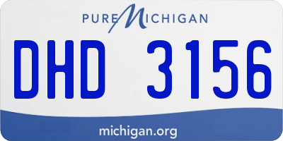 MI license plate DHD3156