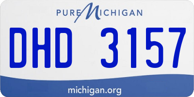 MI license plate DHD3157