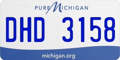 MI license plate DHD3158