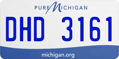MI license plate DHD3161