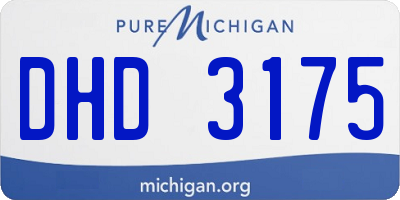 MI license plate DHD3175