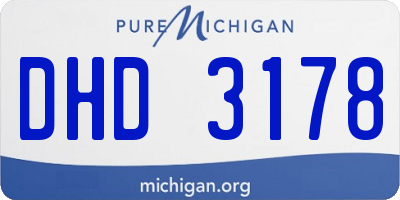 MI license plate DHD3178