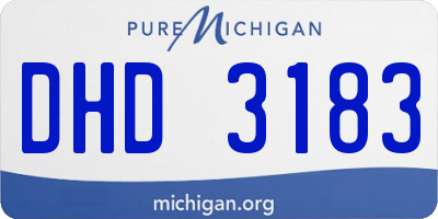 MI license plate DHD3183