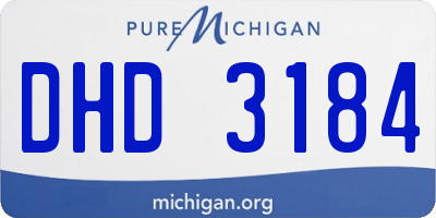 MI license plate DHD3184