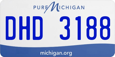 MI license plate DHD3188