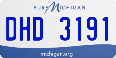 MI license plate DHD3191