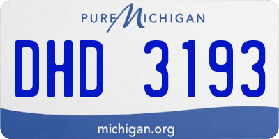 MI license plate DHD3193