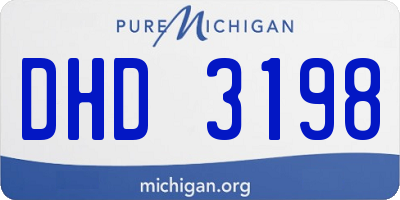 MI license plate DHD3198