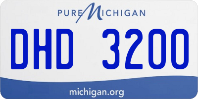 MI license plate DHD3200