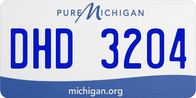 MI license plate DHD3204