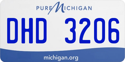 MI license plate DHD3206
