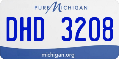 MI license plate DHD3208