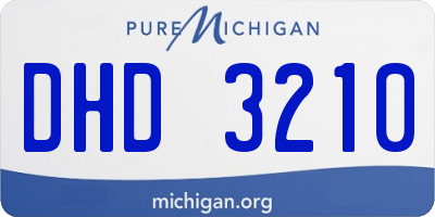 MI license plate DHD3210