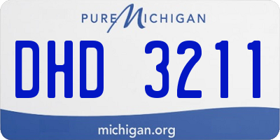 MI license plate DHD3211