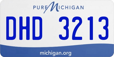 MI license plate DHD3213