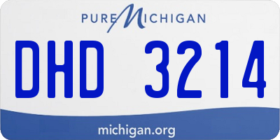 MI license plate DHD3214