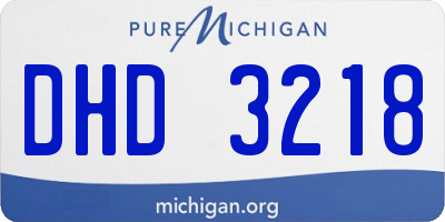 MI license plate DHD3218