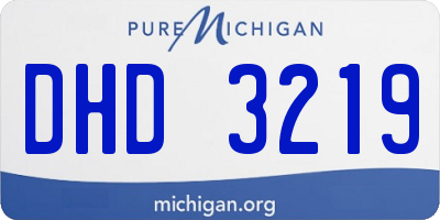 MI license plate DHD3219