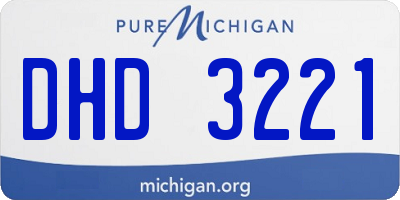 MI license plate DHD3221