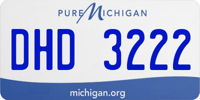 MI license plate DHD3222