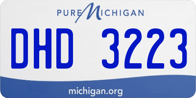 MI license plate DHD3223