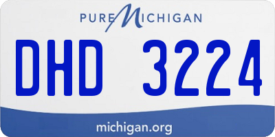 MI license plate DHD3224