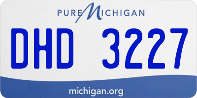 MI license plate DHD3227
