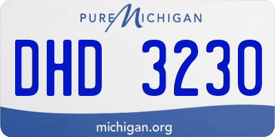 MI license plate DHD3230