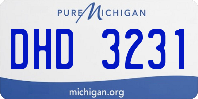 MI license plate DHD3231