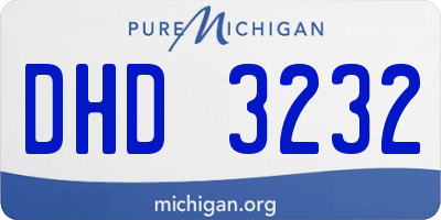 MI license plate DHD3232