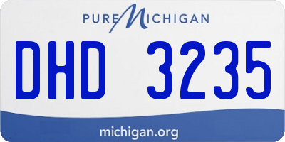 MI license plate DHD3235