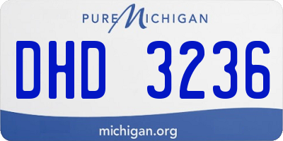 MI license plate DHD3236