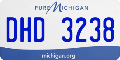 MI license plate DHD3238