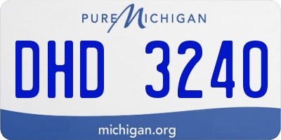 MI license plate DHD3240
