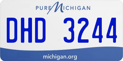 MI license plate DHD3244