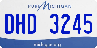 MI license plate DHD3245