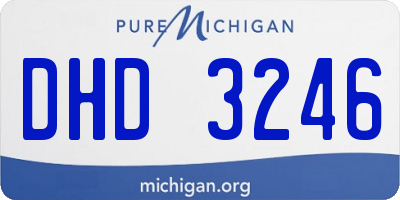 MI license plate DHD3246
