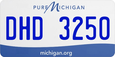 MI license plate DHD3250